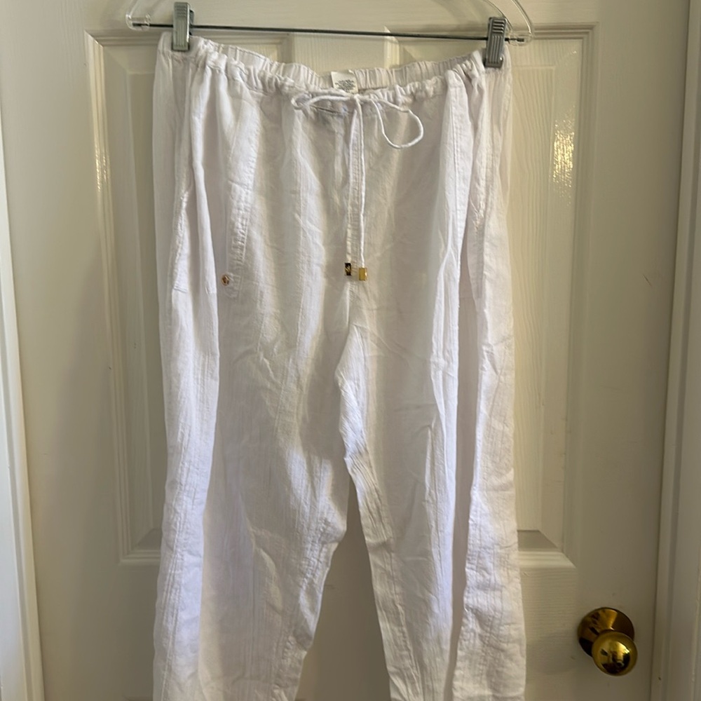 Ralph Lauren summer baggie pant with gold tip on end of pull string